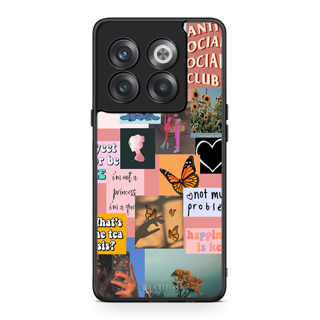OnePlus 10T Collage Bitchin Θήκη Αγίου Βαλεντίνου από τη Smartfits με σχέδιο στο πίσω μέρος και μαύρο περίβλημα | Smartphone case with colorful back and black bezels by Smartfits