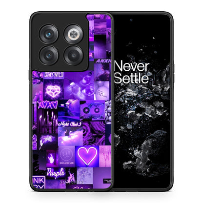 Θήκη Αγίου Βαλεντίνου OnePlus 10T Collage Stay Wild από τη Smartfits με σχέδιο στο πίσω μέρος και μαύρο περίβλημα | OnePlus 10T Collage Stay Wild case with colorful back and black bezels
