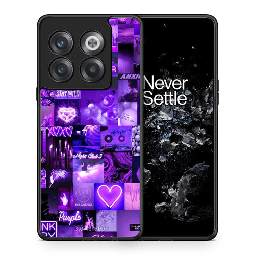 Θήκη Αγίου Βαλεντίνου OnePlus 10T Collage Stay Wild από τη Smartfits με σχέδιο στο πίσω μέρος και μαύρο περίβλημα | OnePlus 10T Collage Stay Wild case with colorful back and black bezels