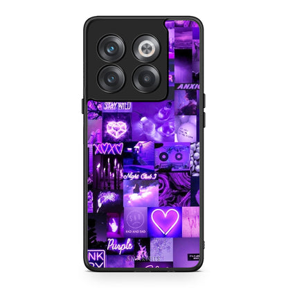 OnePlus 10T Collage Stay Wild Θήκη Αγίου Βαλεντίνου από τη Smartfits με σχέδιο στο πίσω μέρος και μαύρο περίβλημα | Smartphone case with colorful back and black bezels by Smartfits
