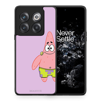 Θήκη OnePlus 10T Friends Patrick από τη Smartfits με σχέδιο στο πίσω μέρος και μαύρο περίβλημα | OnePlus 10T Friends Patrick case with colorful back and black bezels