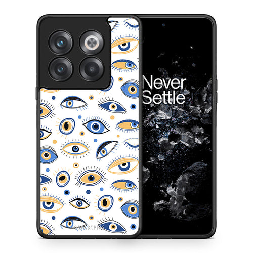 Θήκη OnePlus 10T Ftou Ftou από τη Smartfits με σχέδιο στο πίσω μέρος και μαύρο περίβλημα | OnePlus 10T Ftou Ftou case with colorful back and black bezels