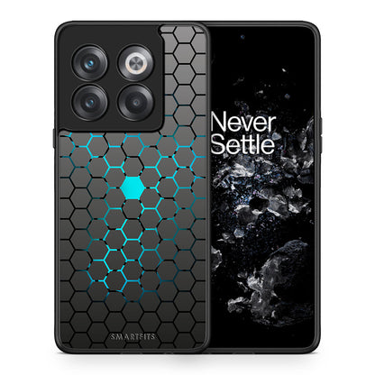 Θήκη OnePlus 10T Hexagonal Geometric από τη Smartfits με σχέδιο στο πίσω μέρος και μαύρο περίβλημα | OnePlus 10T Hexagonal Geometric case with colorful back and black bezels