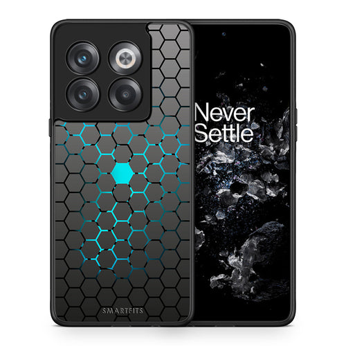 Θήκη OnePlus 10T Hexagonal Geometric από τη Smartfits με σχέδιο στο πίσω μέρος και μαύρο περίβλημα | OnePlus 10T Hexagonal Geometric case with colorful back and black bezels