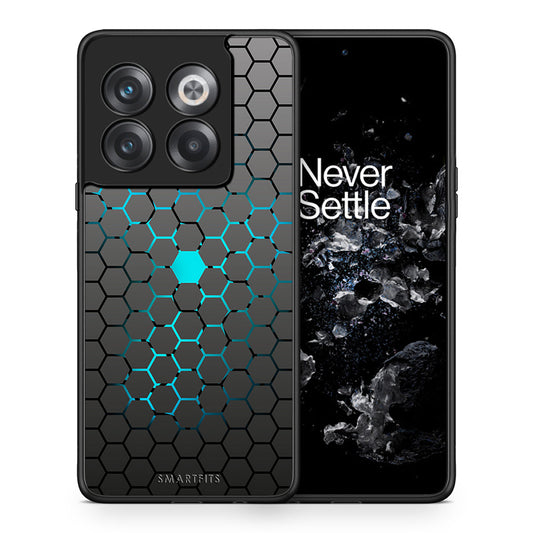 Θήκη OnePlus 10T Hexagonal Geometric από τη Smartfits με σχέδιο στο πίσω μέρος και μαύρο περίβλημα | OnePlus 10T Hexagonal Geometric case with colorful back and black bezels
