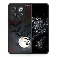 Thumbnail for Θήκη OnePlus 10T Halloween Bat Night από τη Smartfits με σχέδιο στο πίσω μέρος και μαύρο περίβλημα | OnePlus 10T Halloween Bat Night case with colorful back and black bezels