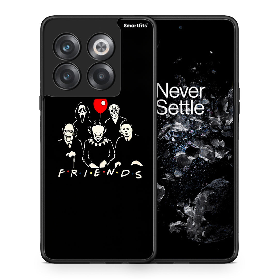 Θήκη OnePlus 10T Halloween Friends από τη Smartfits με σχέδιο στο πίσω μέρος και μαύρο περίβλημα | OnePlus 10T Halloween Friends case with colorful back and black bezels