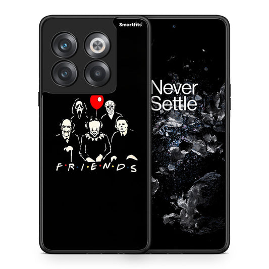 Θήκη OnePlus 10T Halloween Friends από τη Smartfits με σχέδιο στο πίσω μέρος και μαύρο περίβλημα | OnePlus 10T Halloween Friends case with colorful back and black bezels