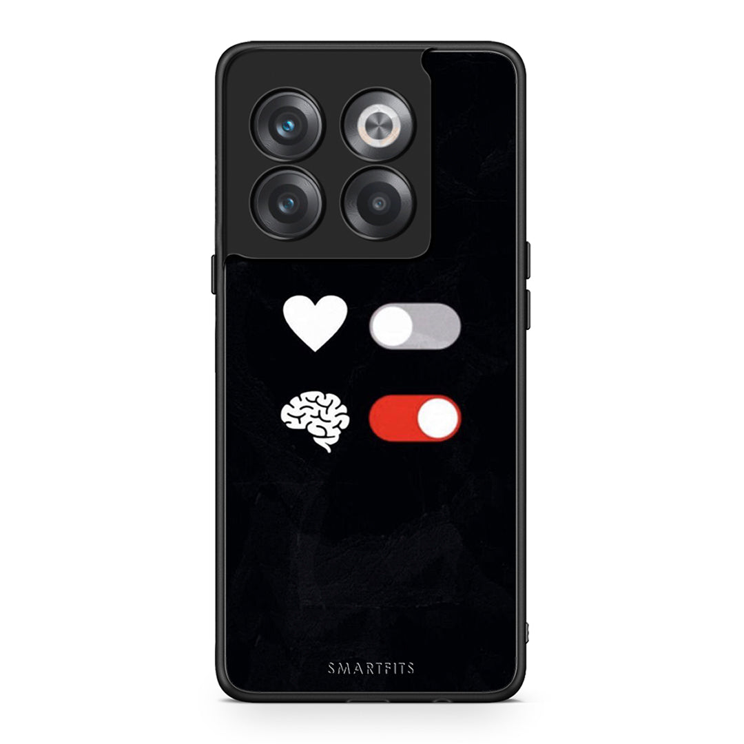OnePlus 10T Heart Vs Brain Θήκη Αγίου Βαλεντίνου από τη Smartfits με σχέδιο στο πίσω μέρος και μαύρο περίβλημα | Smartphone case with colorful back and black bezels by Smartfits