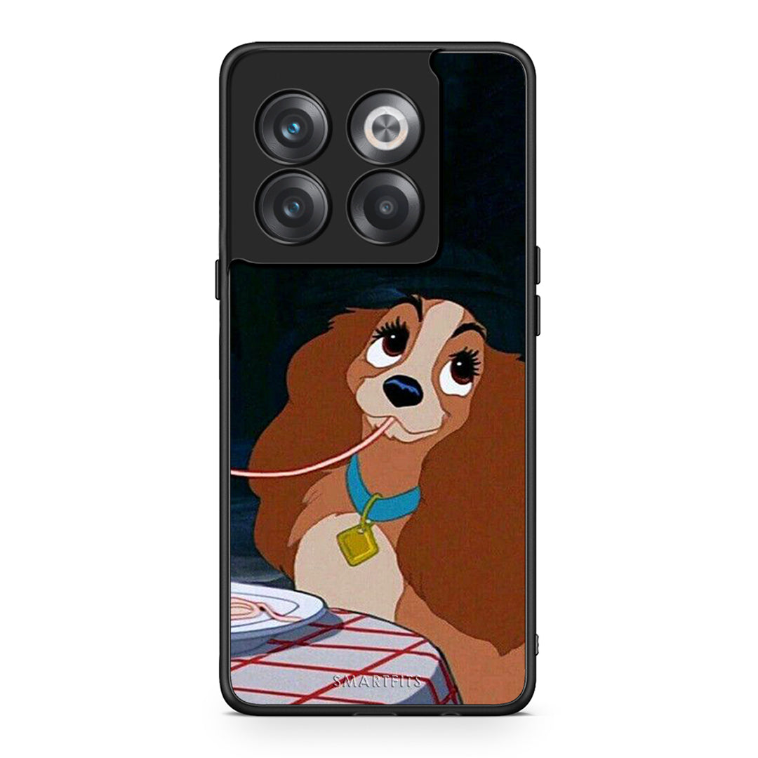 OnePlus 10T Lady And Tramp 2 Θήκη Αγίου Βαλεντίνου από τη Smartfits με σχέδιο στο πίσω μέρος και μαύρο περίβλημα | Smartphone case with colorful back and black bezels by Smartfits