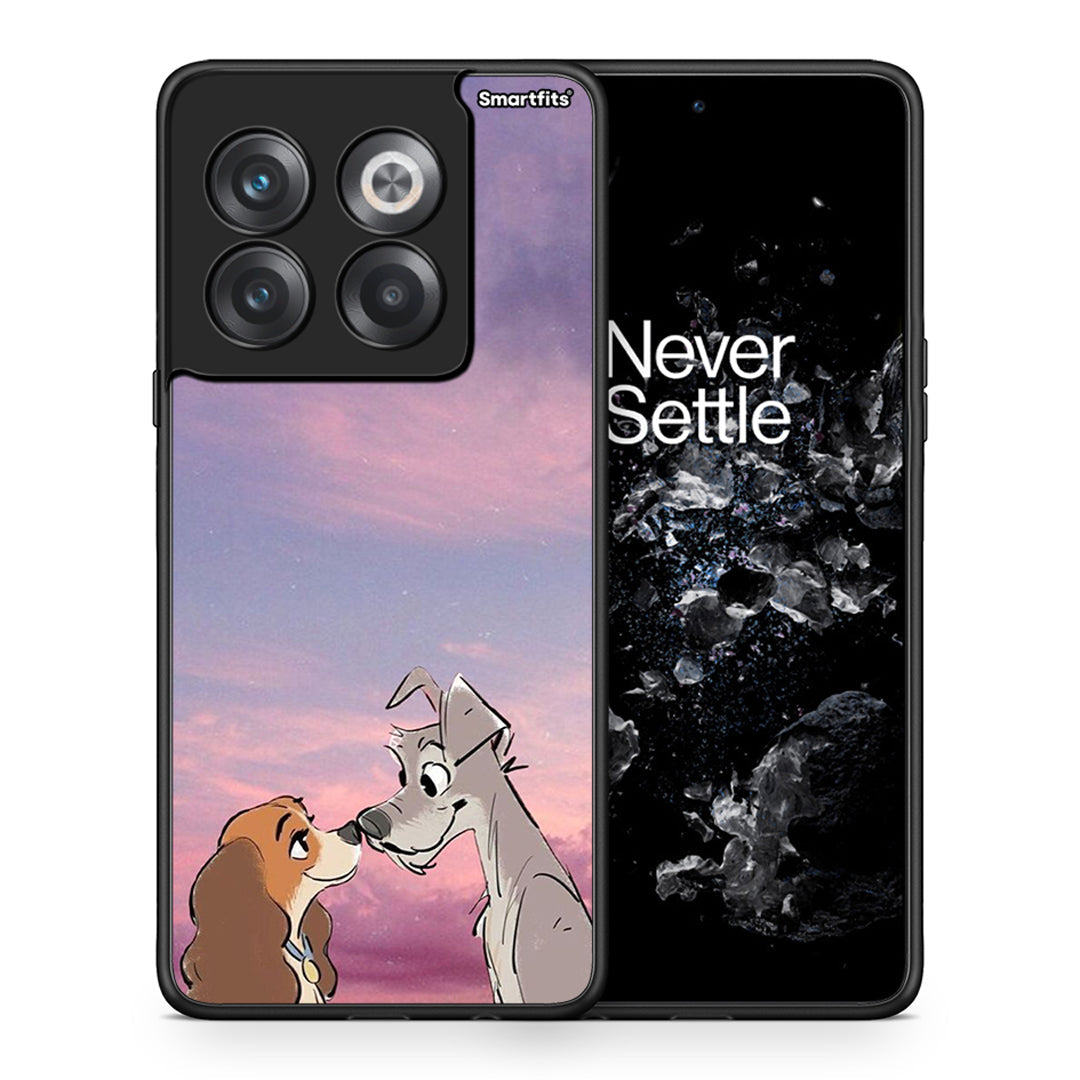 Θήκη OnePlus 10T Lady And Tramp από τη Smartfits με σχέδιο στο πίσω μέρος και μαύρο περίβλημα | OnePlus 10T Lady And Tramp case with colorful back and black bezels