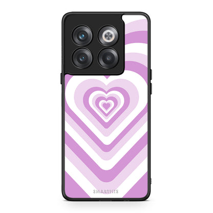 OnePlus 10T Lilac Hearts θήκη από τη Smartfits με σχέδιο στο πίσω μέρος και μαύρο περίβλημα | Smartphone case with colorful back and black bezels by Smartfits