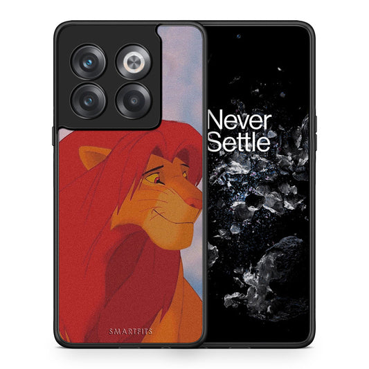 Θήκη Αγίου Βαλεντίνου OnePlus 10T Lion Love 1 από τη Smartfits με σχέδιο στο πίσω μέρος και μαύρο περίβλημα | OnePlus 10T Lion Love 1 case with colorful back and black bezels