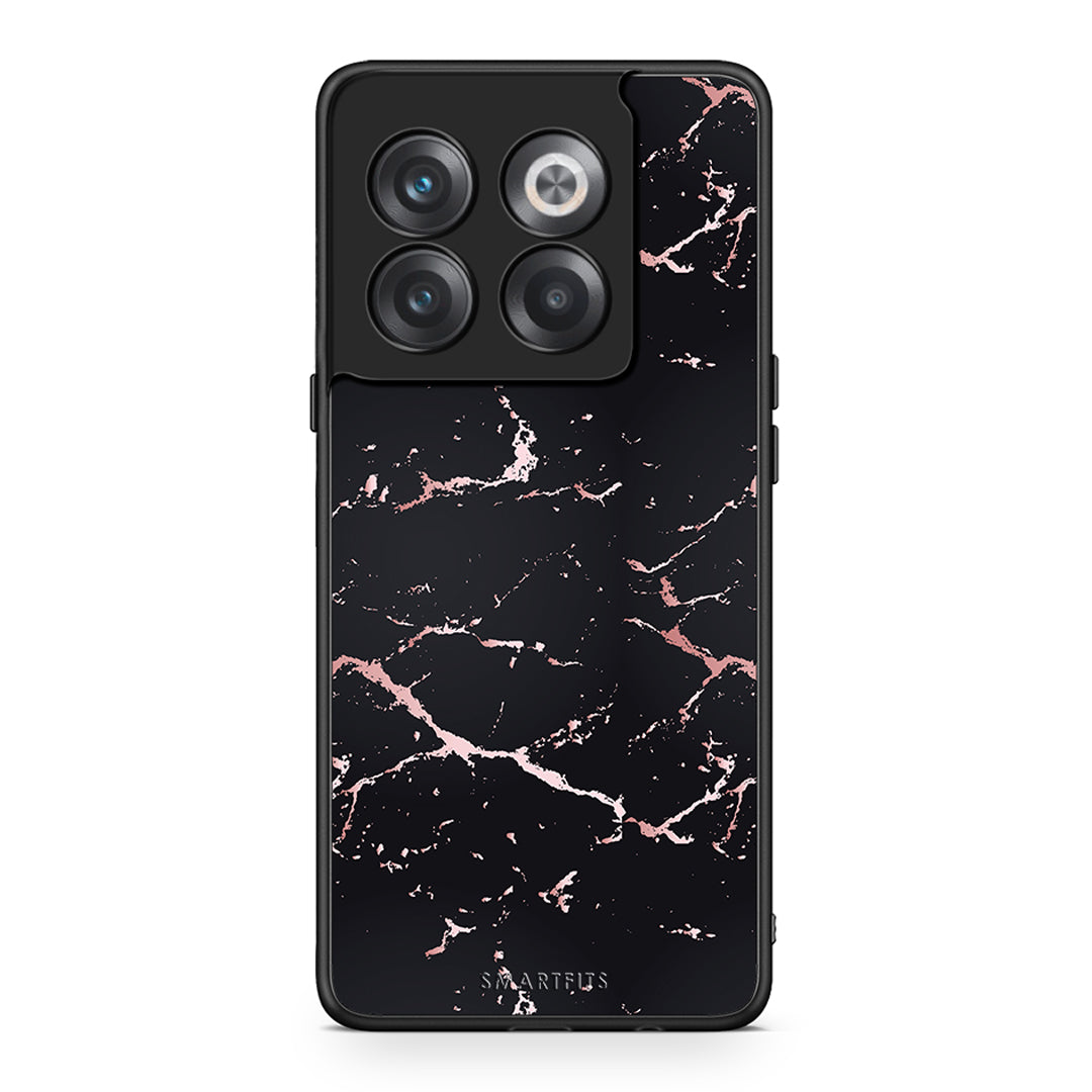 4 - OnePlus 10T Black Rosegold Marble case, cover, bumper