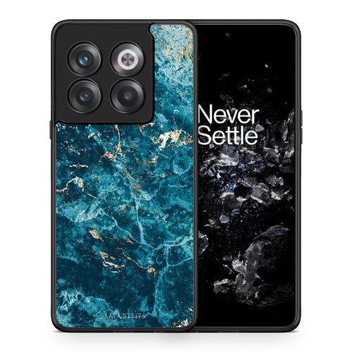 Θήκη OnePlus 10T Marble Blue από τη Smartfits με σχέδιο στο πίσω μέρος και μαύρο περίβλημα | OnePlus 10T Marble Blue case with colorful back and black bezels