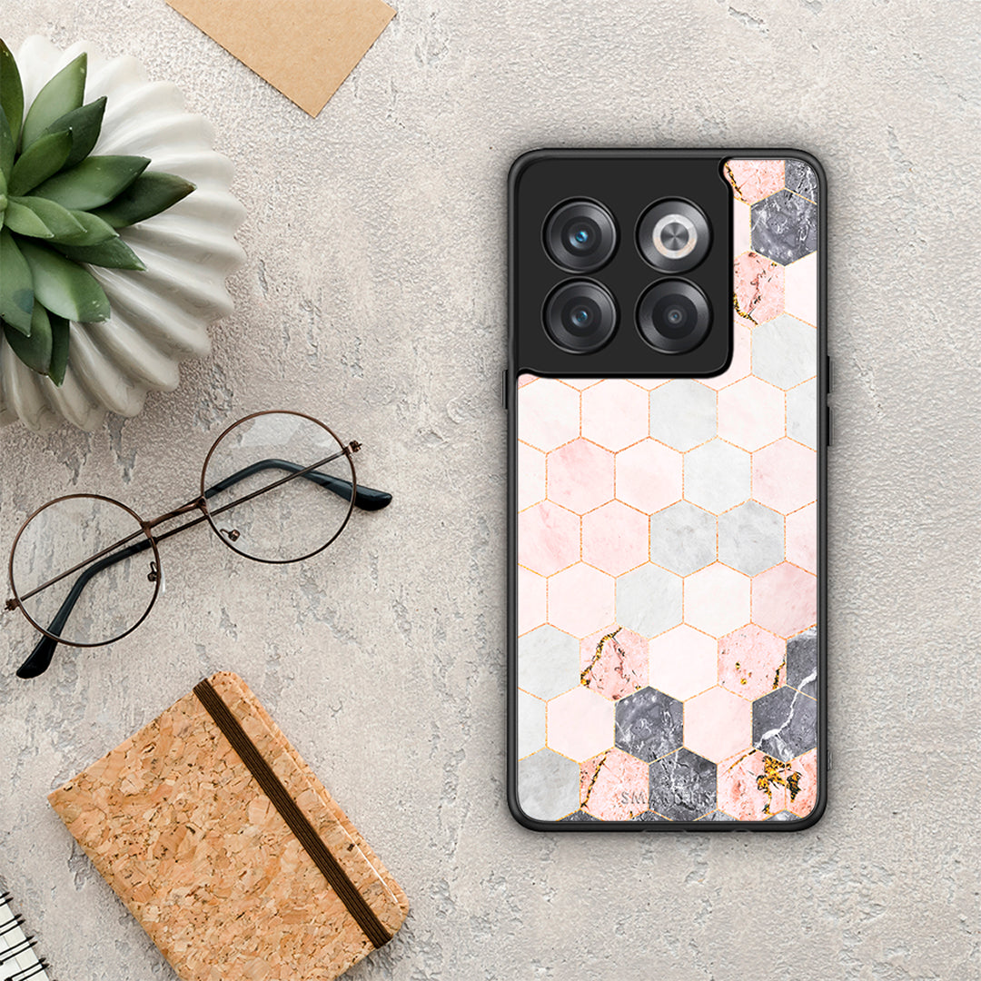 Marble Hexagon Pink - OnePlus 10T θήκη