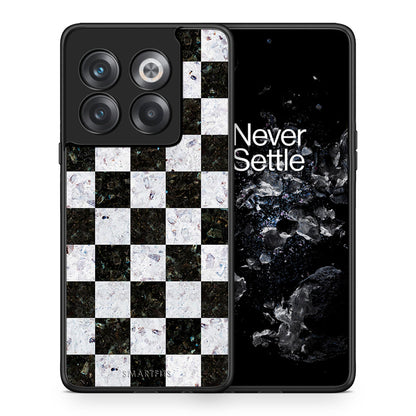 Θήκη OnePlus 10T Square Geometric Marble από τη Smartfits με σχέδιο στο πίσω μέρος και μαύρο περίβλημα | OnePlus 10T Square Geometric Marble case with colorful back and black bezels