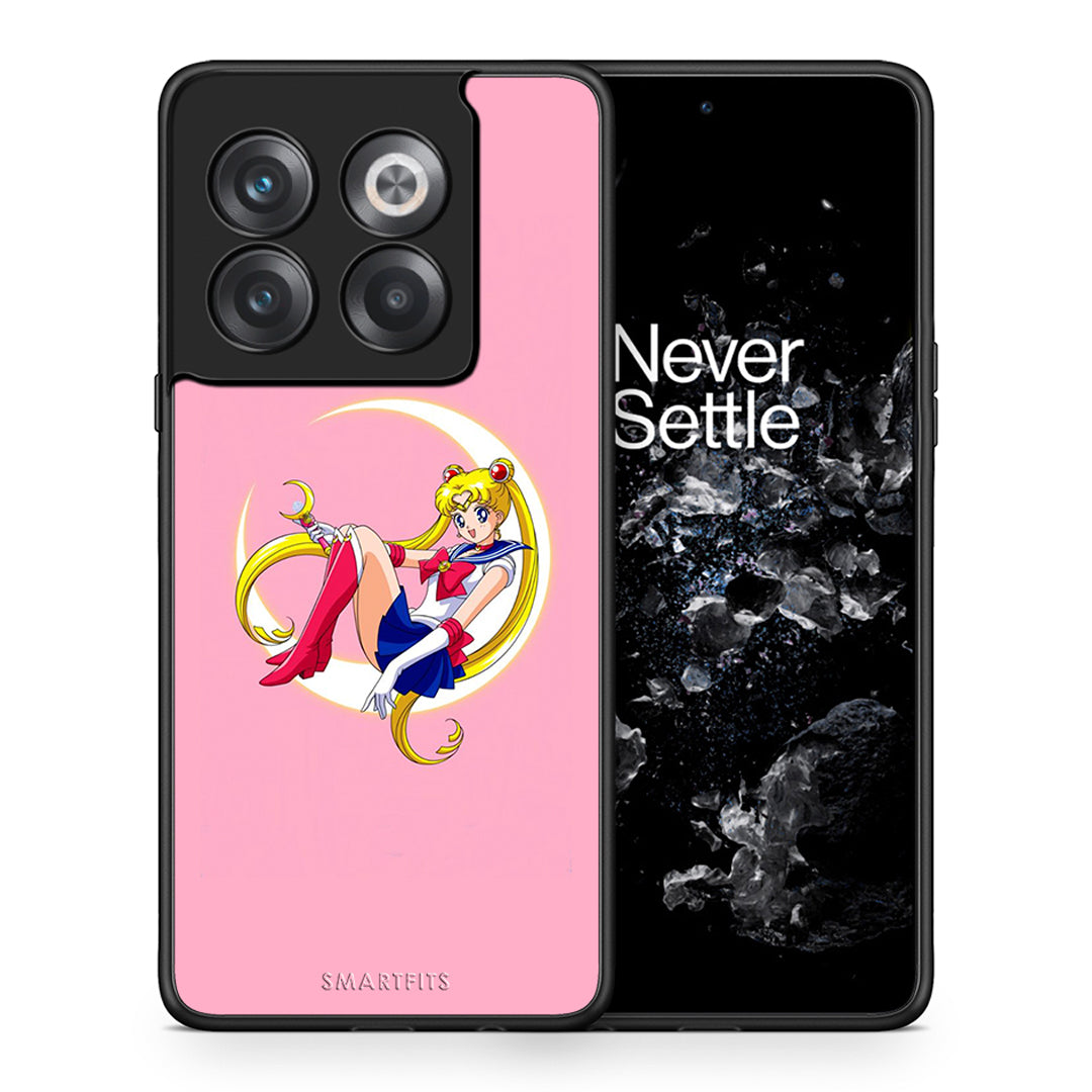 Θήκη OnePlus 10T Moon Girl από τη Smartfits με σχέδιο στο πίσω μέρος και μαύρο περίβλημα | OnePlus 10T Moon Girl case with colorful back and black bezels