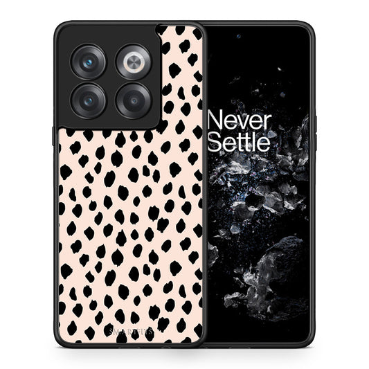 Θήκη OnePlus 10T New Polka Dots από τη Smartfits με σχέδιο στο πίσω μέρος και μαύρο περίβλημα | OnePlus 10T New Polka Dots case with colorful back and black bezels