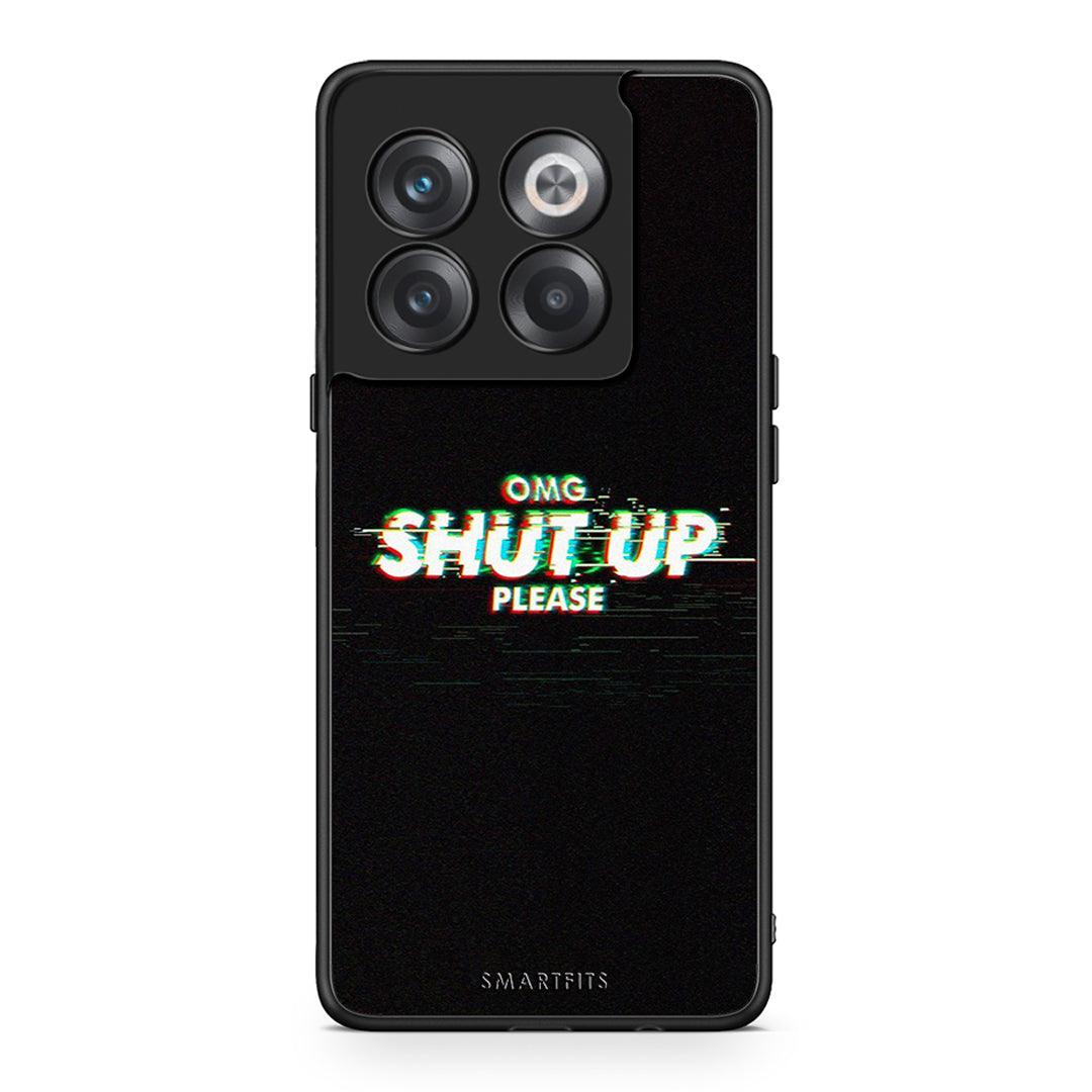 OnePlus 10T OMG ShutUp θήκη από τη Smartfits με σχέδιο στο πίσω μέρος και μαύρο περίβλημα | Smartphone case with colorful back and black bezels by Smartfits