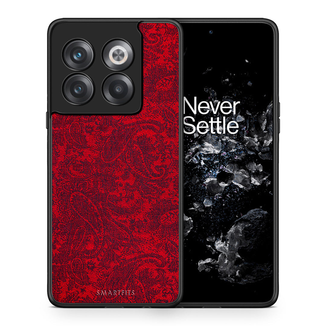 Θήκη OnePlus 10T Paisley Cashmere από τη Smartfits με σχέδιο στο πίσω μέρος και μαύρο περίβλημα | OnePlus 10T Paisley Cashmere case with colorful back and black bezels