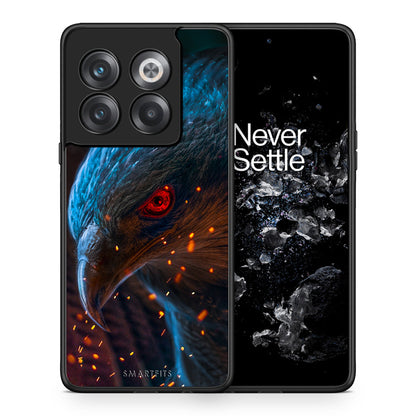 Θήκη OnePlus 10T Eagle PopArt από τη Smartfits με σχέδιο στο πίσω μέρος και μαύρο περίβλημα | OnePlus 10T Eagle PopArt case with colorful back and black bezels