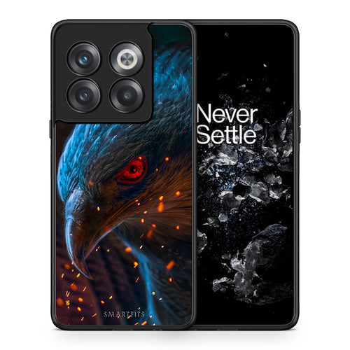 Θήκη OnePlus 10T Eagle PopArt από τη Smartfits με σχέδιο στο πίσω μέρος και μαύρο περίβλημα | OnePlus 10T Eagle PopArt case with colorful back and black bezels