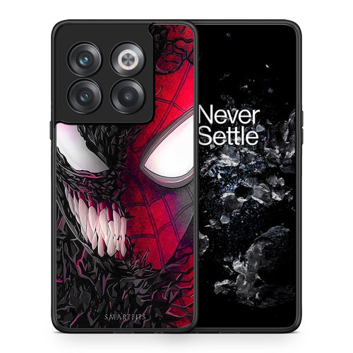 Θήκη OnePlus 10T SpiderVenom PopArt από τη Smartfits με σχέδιο στο πίσω μέρος και μαύρο περίβλημα | OnePlus 10T SpiderVenom PopArt case with colorful back and black bezels