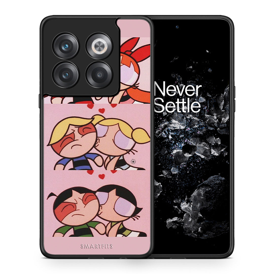 Θήκη Αγίου Βαλεντίνου OnePlus 10T Puff Love από τη Smartfits με σχέδιο στο πίσω μέρος και μαύρο περίβλημα | OnePlus 10T Puff Love case with colorful back and black bezels