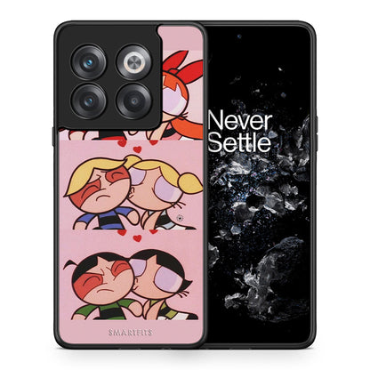 Θήκη Αγίου Βαλεντίνου OnePlus 10T Puff Love από τη Smartfits με σχέδιο στο πίσω μέρος και μαύρο περίβλημα | OnePlus 10T Puff Love case with colorful back and black bezels