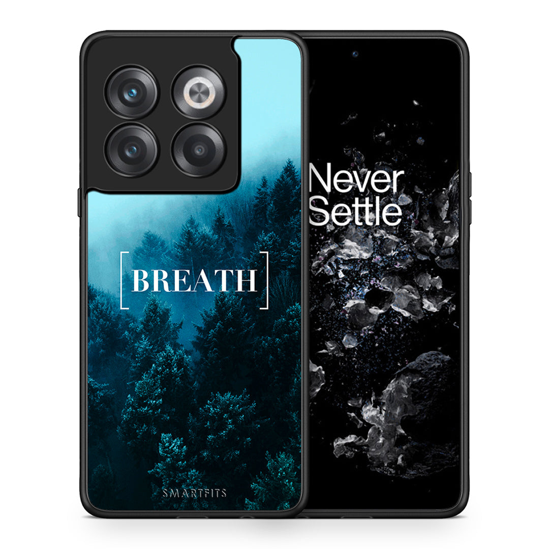 Θήκη OnePlus 10T Breath Quote από τη Smartfits με σχέδιο στο πίσω μέρος και μαύρο περίβλημα | OnePlus 10T Breath Quote case with colorful back and black bezels