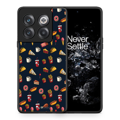Θήκη OnePlus 10T Hungry Random από τη Smartfits με σχέδιο στο πίσω μέρος και μαύρο περίβλημα | OnePlus 10T Hungry Random case with colorful back and black bezels