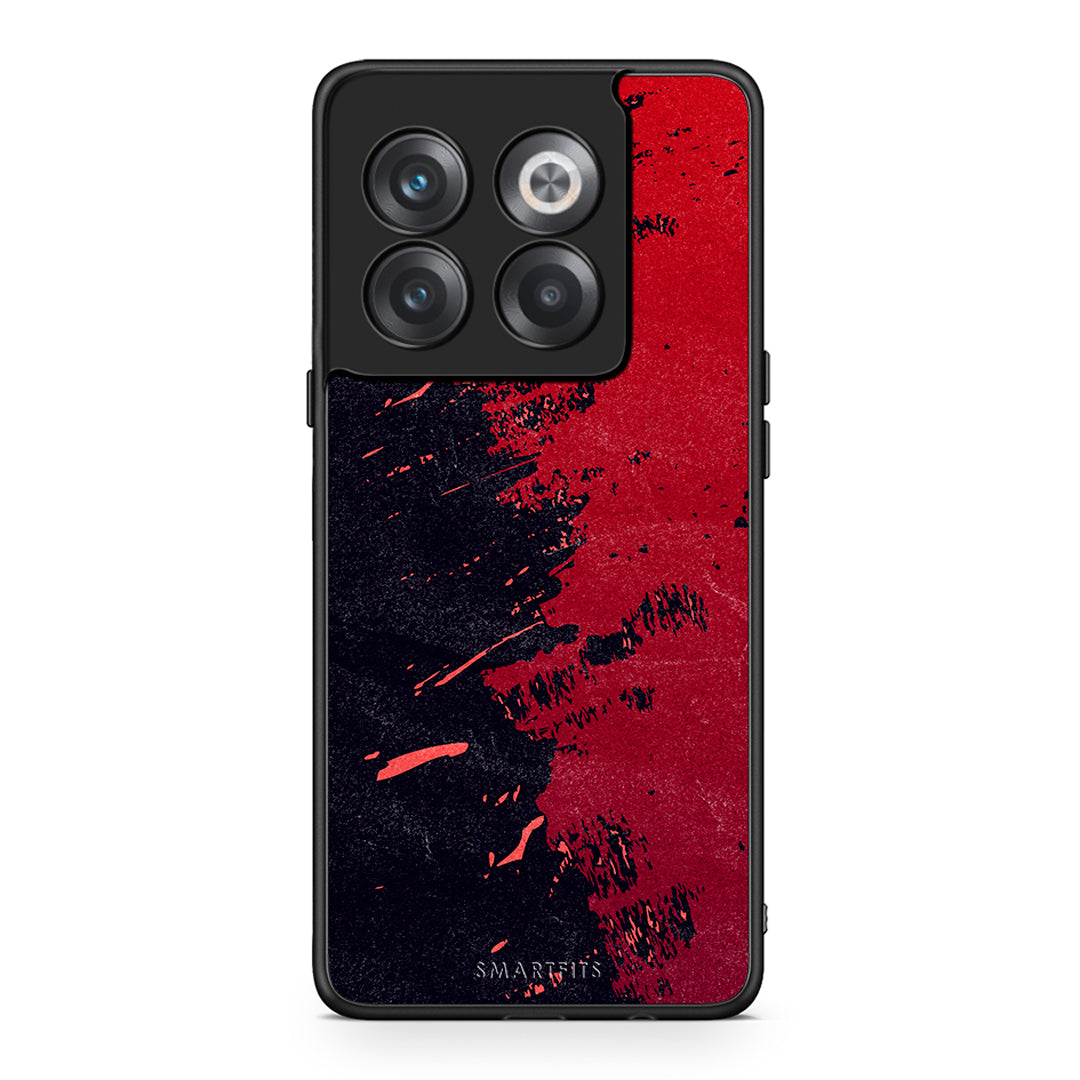 OnePlus 10T Red Paint Θήκη Αγίου Βαλεντίνου από τη Smartfits με σχέδιο στο πίσω μέρος και μαύρο περίβλημα | Smartphone case with colorful back and black bezels by Smartfits