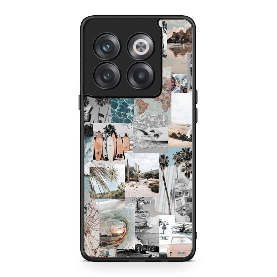 OnePlus 10T Retro Beach Life Θήκη από τη Smartfits με σχέδιο στο πίσω μέρος και μαύρο περίβλημα | Smartphone case with colorful back and black bezels by Smartfits