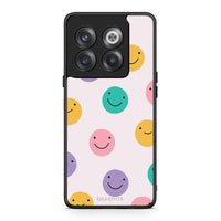 Thumbnail for OnePlus 10T Smiley Faces θήκη από τη Smartfits με σχέδιο στο πίσω μέρος και μαύρο περίβλημα | Smartphone case with colorful back and black bezels by Smartfits