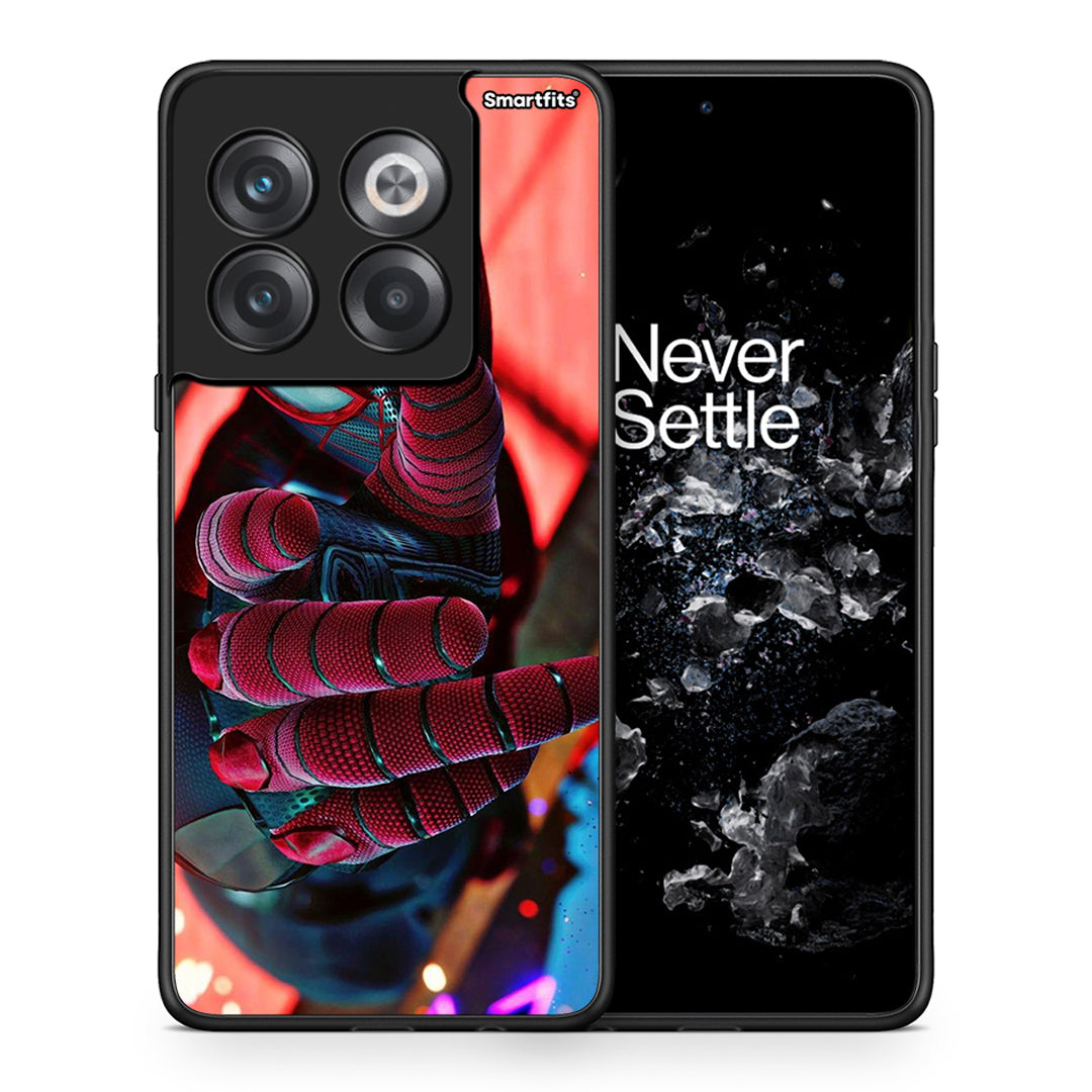 Θήκη OnePlus 10T Spider Hand από τη Smartfits με σχέδιο στο πίσω μέρος και μαύρο περίβλημα | OnePlus 10T Spider Hand case with colorful back and black bezels