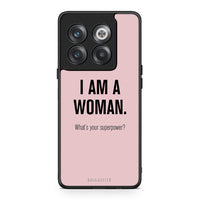 Thumbnail for OnePlus 10T Superpower Woman θήκη από τη Smartfits με σχέδιο στο πίσω μέρος και μαύρο περίβλημα | Smartphone case with colorful back and black bezels by Smartfits