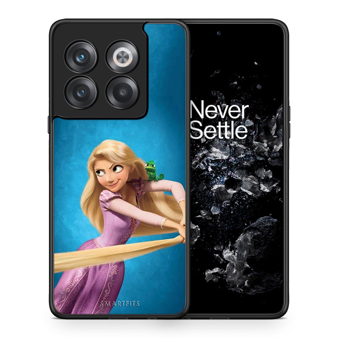 Θήκη Αγίου Βαλεντίνου OnePlus 10T Tangled 2 από τη Smartfits με σχέδιο στο πίσω μέρος και μαύρο περίβλημα | OnePlus 10T Tangled 2 case with colorful back and black bezels