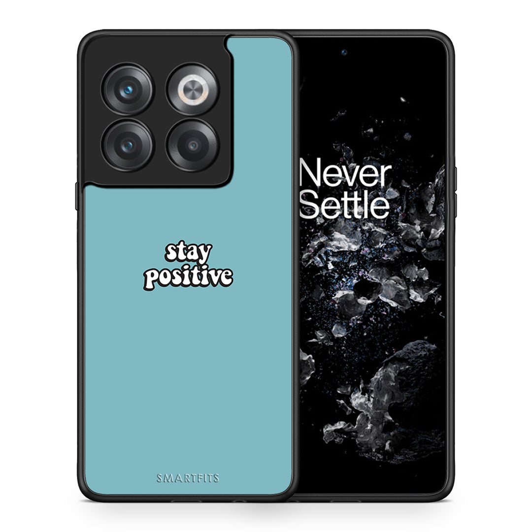 Θήκη OnePlus 10T Positive Text από τη Smartfits με σχέδιο στο πίσω μέρος και μαύρο περίβλημα | OnePlus 10T Positive Text case with colorful back and black bezels