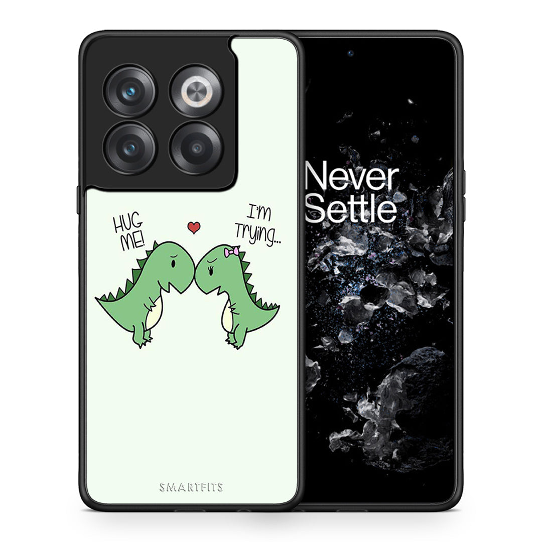 Θήκη OnePlus 10T Rex Valentine από τη Smartfits με σχέδιο στο πίσω μέρος και μαύρο περίβλημα | OnePlus 10T Rex Valentine case with colorful back and black bezels