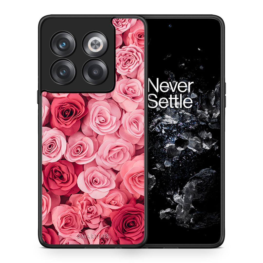 Θήκη OnePlus 10T RoseGarden Valentine από τη Smartfits με σχέδιο στο πίσω μέρος και μαύρο περίβλημα | OnePlus 10T RoseGarden Valentine case with colorful back and black bezels