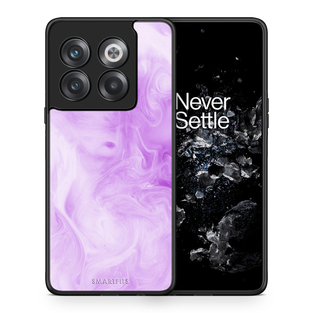 Θήκη OnePlus 10T Lavender Watercolor από τη Smartfits με σχέδιο στο πίσω μέρος και μαύρο περίβλημα | OnePlus 10T Lavender Watercolor case with colorful back and black bezels