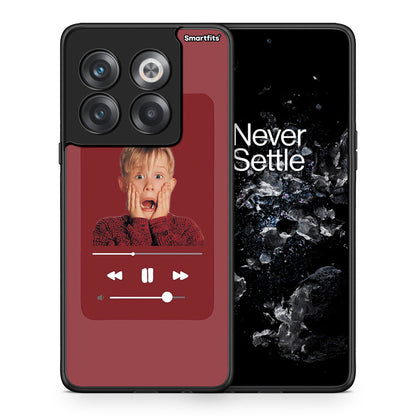 Θήκη OnePlus 10T Xmas Alone Music από τη Smartfits με σχέδιο στο πίσω μέρος και μαύρο περίβλημα | OnePlus 10T Xmas Alone Music case with colorful back and black bezels