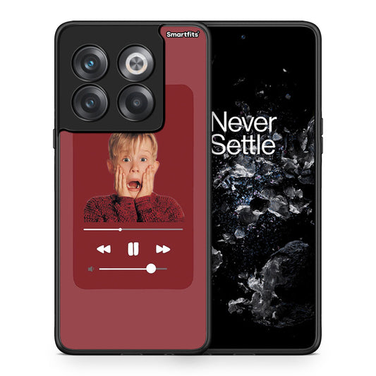 Θήκη OnePlus 10T Xmas Alone Music από τη Smartfits με σχέδιο στο πίσω μέρος και μαύρο περίβλημα | OnePlus 10T Xmas Alone Music case with colorful back and black bezels