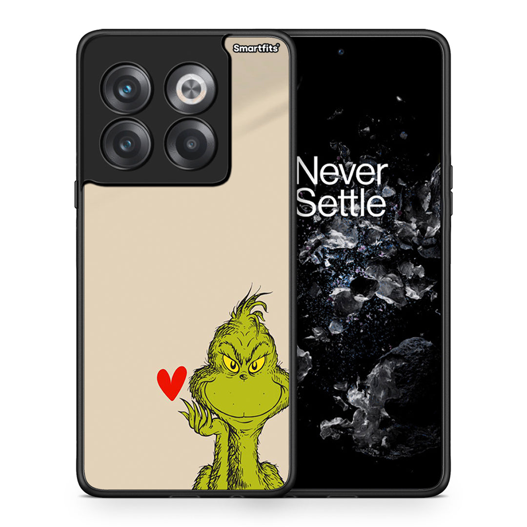 Θήκη OnePlus 10T Xmas Grinch από τη Smartfits με σχέδιο στο πίσω μέρος και μαύρο περίβλημα | OnePlus 10T Xmas Grinch case with colorful back and black bezels