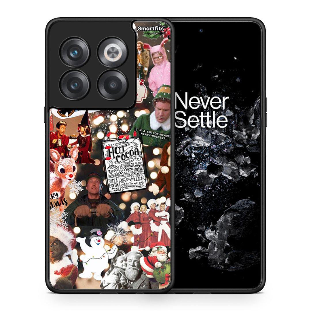 Θήκη OnePlus 10T Xmas Movies από τη Smartfits με σχέδιο στο πίσω μέρος και μαύρο περίβλημα | OnePlus 10T Xmas Movies case with colorful back and black bezels