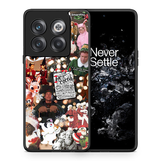 Θήκη OnePlus 10T Xmas Movies από τη Smartfits με σχέδιο στο πίσω μέρος και μαύρο περίβλημα | OnePlus 10T Xmas Movies case with colorful back and black bezels