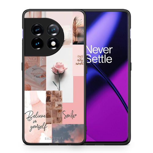 Θήκη OnePlus 11R / ACE 2 5G Aesthetic Collage από τη Smartfits με σχέδιο στο πίσω μέρος και μαύρο περίβλημα | OnePlus 11R / ACE 2 5G Aesthetic Collage Case with Colorful Back and Black Bezels