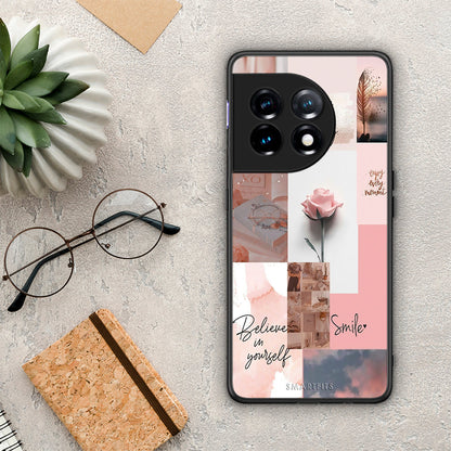 Θήκη OnePlus 11 5G Aesthetic Collage από τη Smartfits με σχέδιο στο πίσω μέρος και μαύρο περίβλημα | OnePlus 11 5G Aesthetic Collage Case with Colorful Back and Black Bezels