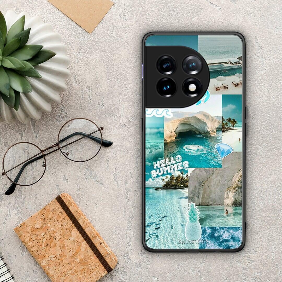 Θήκη OnePlus 11 5G Aesthetic Summer από τη Smartfits με σχέδιο στο πίσω μέρος και μαύρο περίβλημα | OnePlus 11 5G Aesthetic Summer Case with Colorful Back and Black Bezels